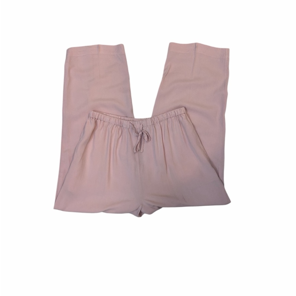 Vintage Blush Silk Drawstring Lounge Pants